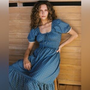 ISO Christy Dawn Brynne dress in Essence Blue in XS